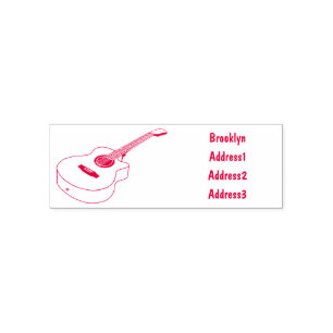 Tampon Auto-encreur Illustration de guitare acoustique