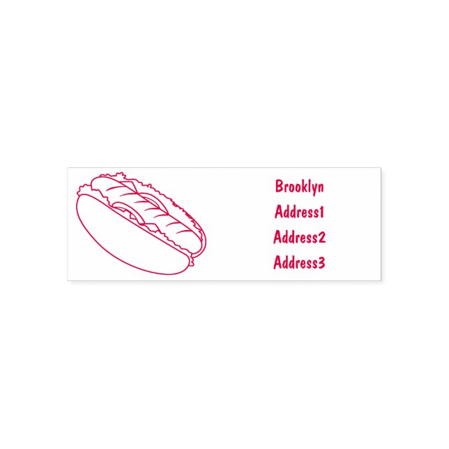 Tampon Auto-encreur Illustration de Hot dog (Design)