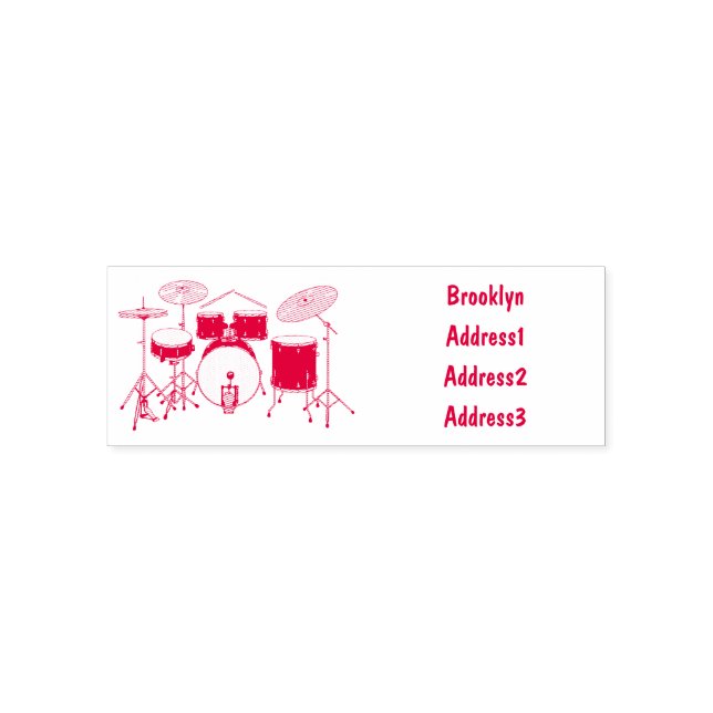 Tampon Auto-encreur Illustration de kit de batterie (Design)