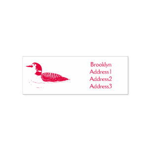 Tampon Auto-encreur Illustration de Loon bird