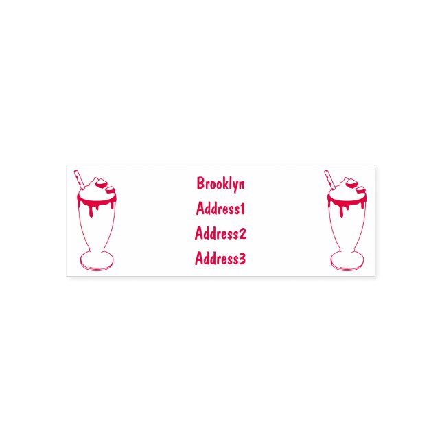 Tampon Auto-encreur Illustration de milk-shake au chocolat (Design)