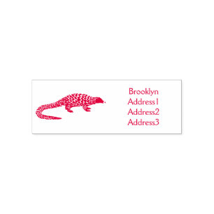 Tampon Auto-encreur Illustration de pangolin à queue longue