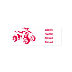 Tampon Auto-encreur Illustration de Quad bike atv