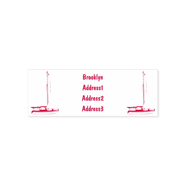 Tampon Auto-encreur Illustration de voilier (Design)