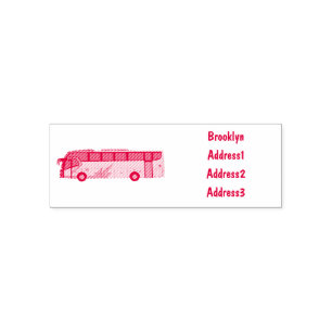 Tampon Auto-encreur Illustration du bus