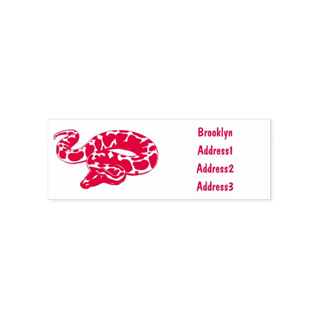 Tampon Auto-encreur Illustration du serpent python birman (Design)