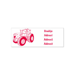 Tampon Auto-encreur Illustration du tracteur
