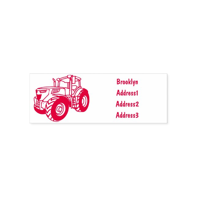 Tampon Auto-encreur Illustration du tracteur (Design)