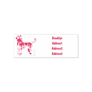 Tampon Auto-encreur Illustration d'un chien hound afghan