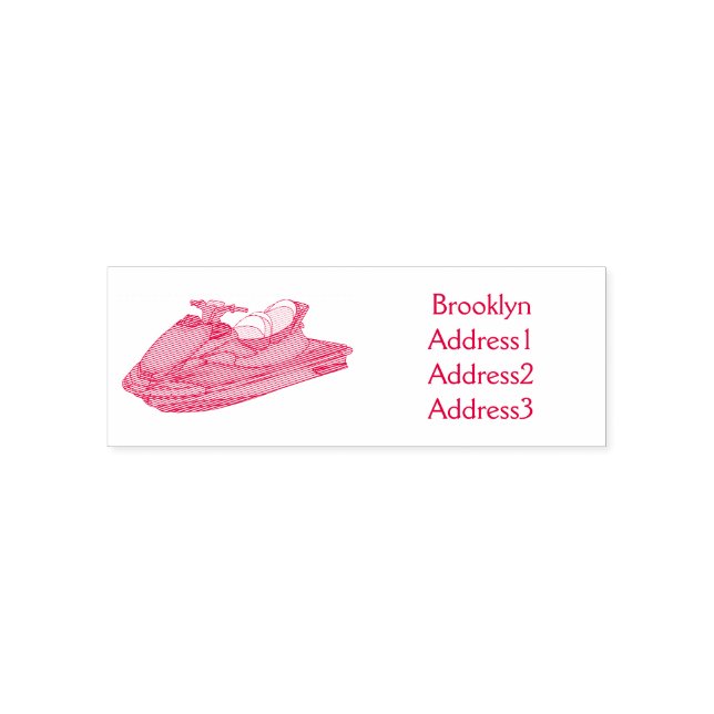 Tampon Auto-encreur Illustration Jet ski (Design)