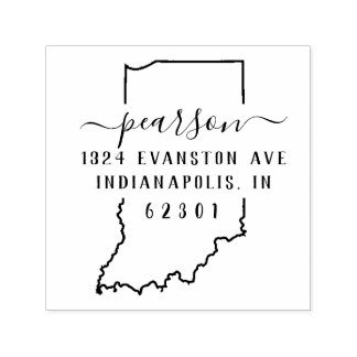 Tampon Auto-encreur Indiana Adresse de retour Timbre auto-allumage