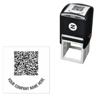 Tampon Auto-encreur Info d'analyse de code QR Stamp de saisie automati