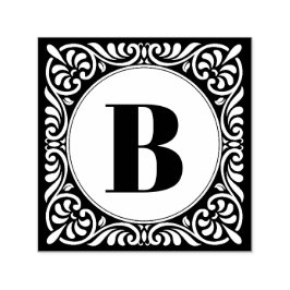 Tampon Auto-encreur Initiale de monogramme décorative
