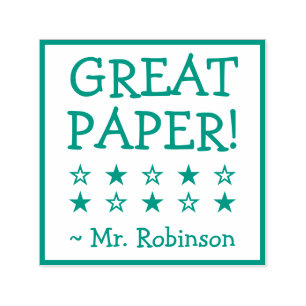 Tampon Auto-encreur Inspiration "GRAND PAPIER !" + Nom du Tuteur S