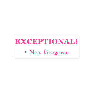 Tampon Auto-encreur Inspirer "EXCEPTIONNEL !" + Nom de l'enseignant pe