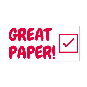 Tampon Auto-encreur Inspirer "GRAND PAPIER !" Timbre en caoutchouc de 
