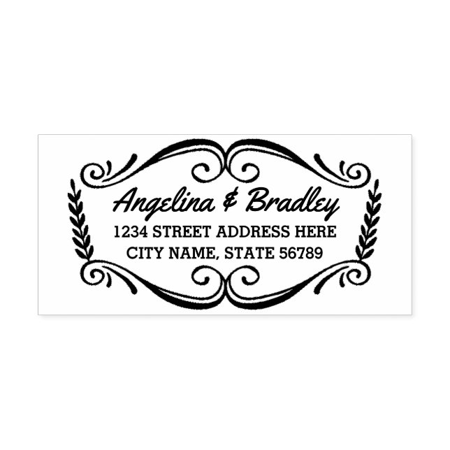 Tampon Auto-encreur Intemporel | Timbre d'adresse de retour (Design)