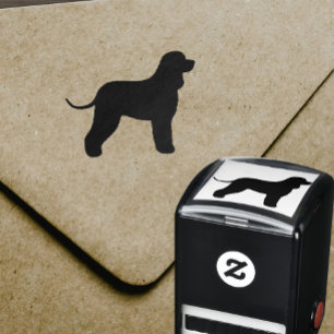 Tampon Auto-encreur Irlandais Eau Spaniel Chien race Silhouette
