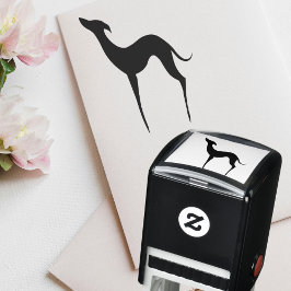 Tampon Auto-encreur Italien Greyhound Whippet Chien Silhouette Élégant