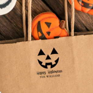 TAMPON AUTO-ENCREUR JACK-O'-LANTERN HAPPY HALLOWEEN FAMILLE NOM