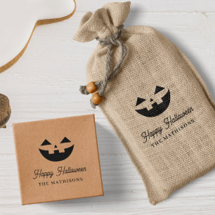 Tampon Auto-encreur Jack-o'-lantern personnalisée Happy Halloween