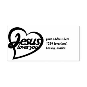 Tampon Auto-encreur Jésus t'aime
