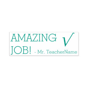 Tampon Auto-encreur "JOB EXTRAORDINAIRE !" + Nom de l'instructeur pers
