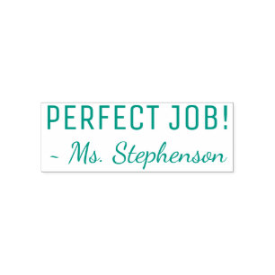 Tampon Auto-encreur "JOB PARFAIT !" + Nom du tuteur personnalisé Timbr