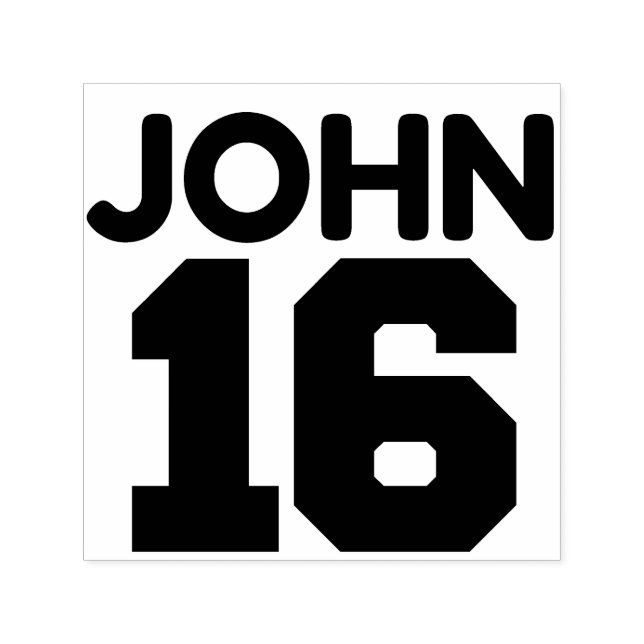 TAMPON AUTO-ENCREUR  JOHN 3-16 BIBLE VERSE (Design)