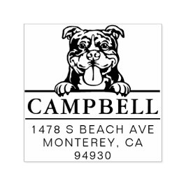 Tampon Auto-encreur Joli American Bully Custom Dog Adresse Timbre