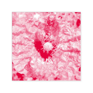Tampon Auto-encreur Joli Rouge Fleur de Pavot Macro auto-Encre Timbre