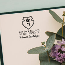 Jolie princesse couronne Emblème Monogramme Plaque