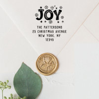 JOY Christmas Retourner l'adresse Nom personnalisé