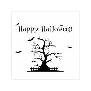 Tampon Auto-encreur Joyeuses chauves-souris d'Halloween