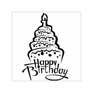Tampon Auto-encreur Joyeux Anniversaire auto-encre en caoutchouc Timbr