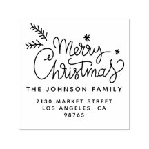 Joyeux Noël Nom de famille Adresse de retour
