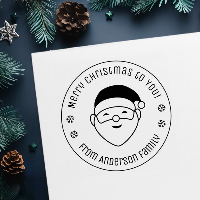 Tampon Auto-encreur Joyeux Noël Père Noël de Family Round (Créateur téléchargé)