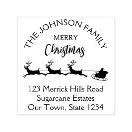 Tampon Auto-encreur Joyeux Noël Père Noël luge