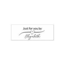 Tampon Auto-encreur Just for You By Your Name in Script & Heart