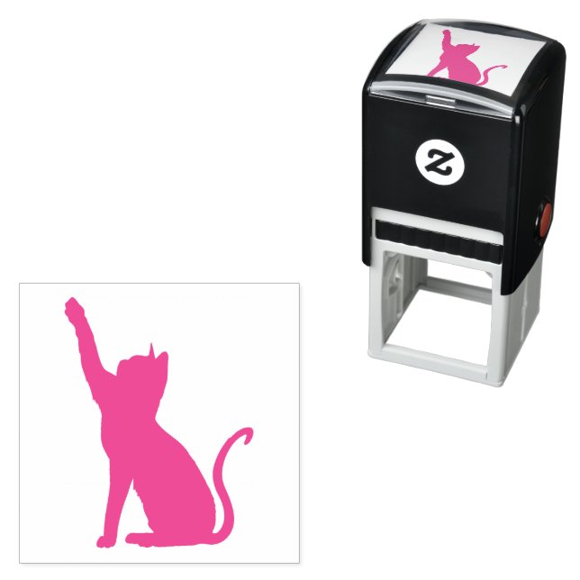 Tampon Auto-encreur Kitty Cat (En situation)