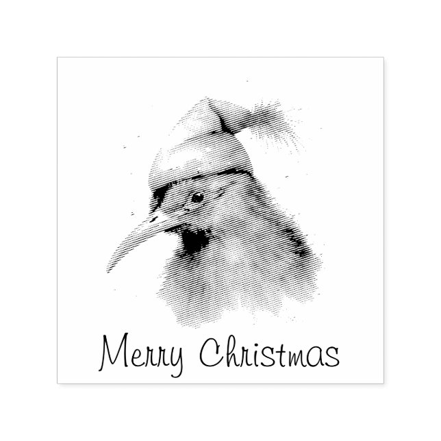 Tampon Auto-encreur Kiwi de Noël cosy, coutume (Design)