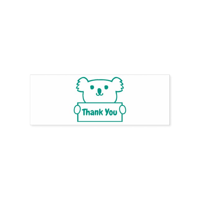 Tampon Auto-encreur Koala avec texte (Design)