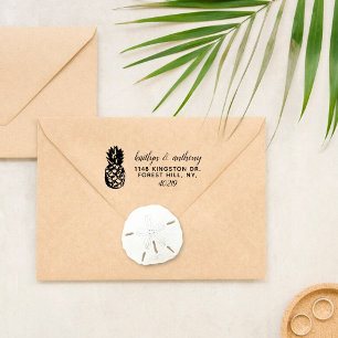 Tampon Auto-encreur La collection de Mariages d'ananas tropicaux