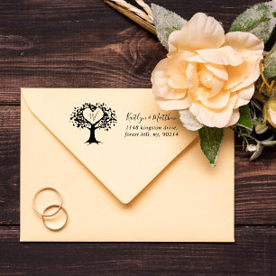Tampon Auto-encreur La collection Rustic Heart Tree Mariage