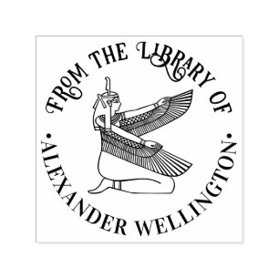 Tampon Auto-encreur La déesse égyptienne Maat Line Art Library Nom du 