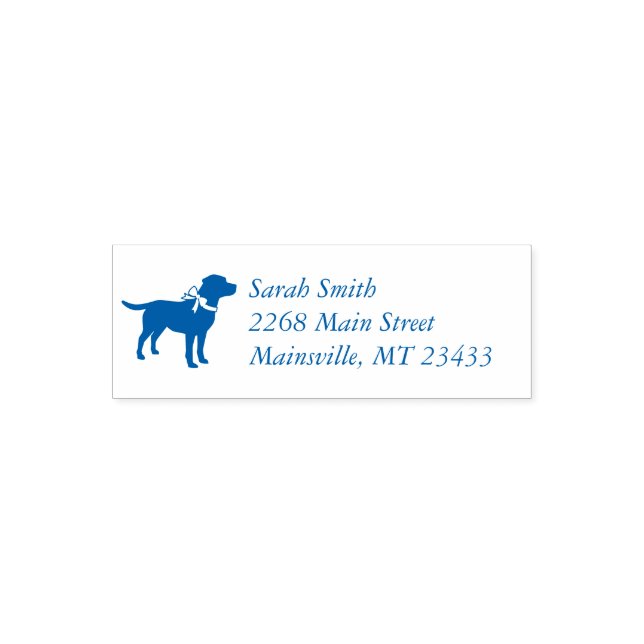 Tampon Auto-encreur Labrador Chien Baby shower Blue Boy Lab (Design)