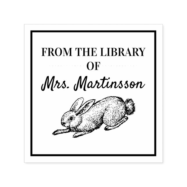 Tampon Auto-encreur Lapin de la bibliothèque de l'enseignant (Design)