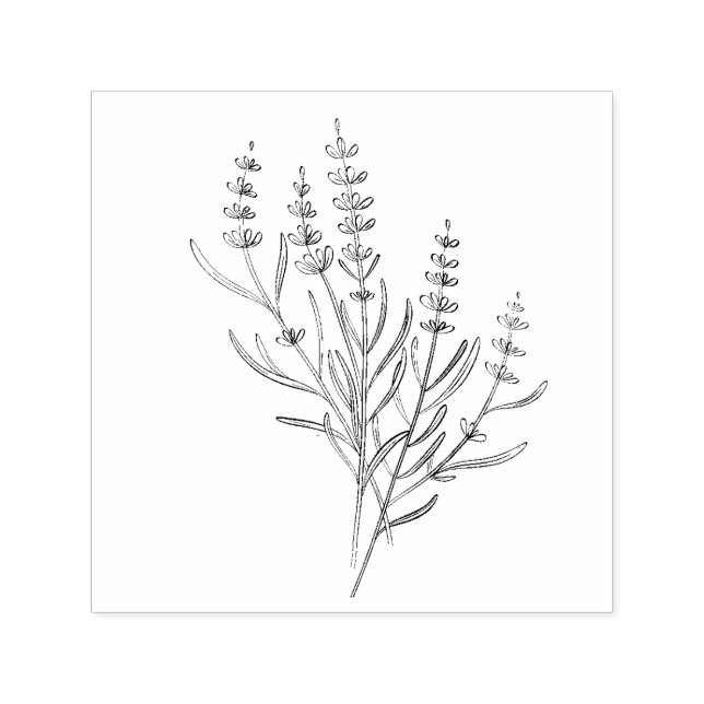Tampon Auto-encreur Lavender Sprigs Stamp (Design)