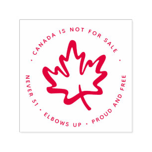 Tampon Auto-encreur Le Canada n'est pas à vendre des coudes haut fière
