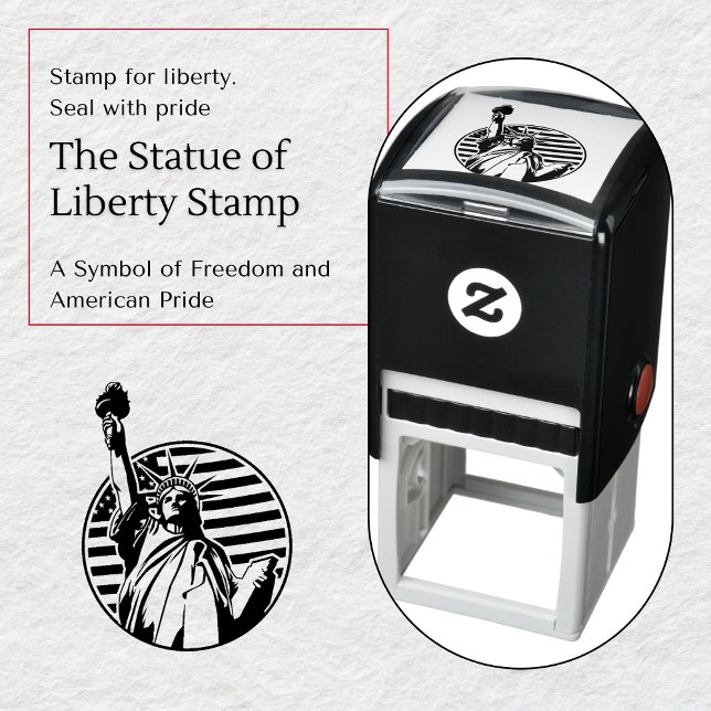 Tampon Auto-encreur Le Timbre de la Statue de la Liberté (The Statue of Liberty Stamp - A Symbol of Freedom and American Pride

)
